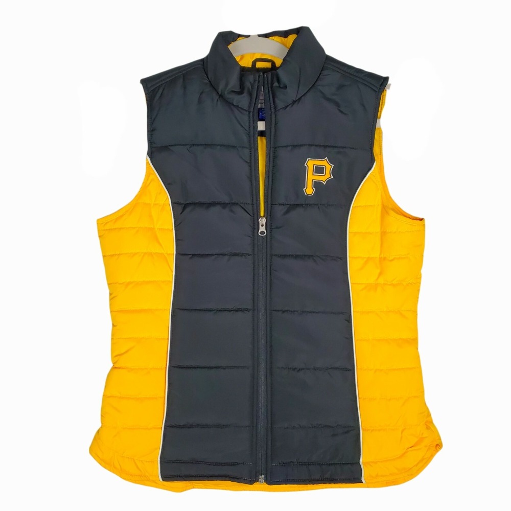Pittsburgh Pirates‎ G-III Sports by Carl Banks Womens Vest Sz Small Black Yellow